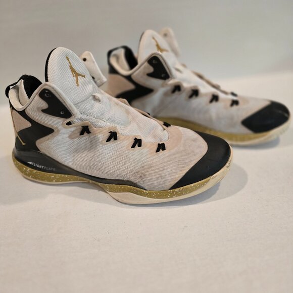 NikeiD Flight Plate Men\'s Shoe Size 12 White, Gold, Black main image 12